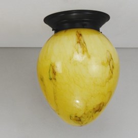 Plafonnière Egg zachtgeel of marmer