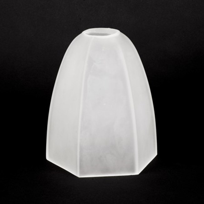 Glaskap Zeskant van Geetst glas voor badkamer wandlamp Kelkjes