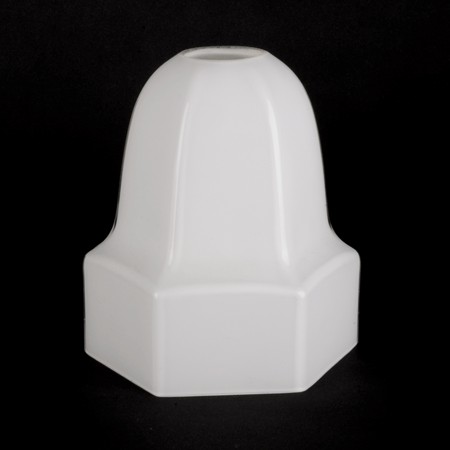 Glaskap Zeskant Klok van Opaal wit glas voor badkamer wandlamp Kelkjes