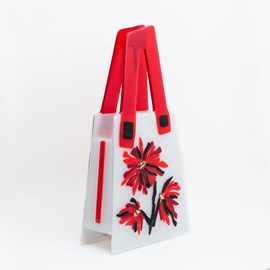 Art Deco Glazen Tas Flowery