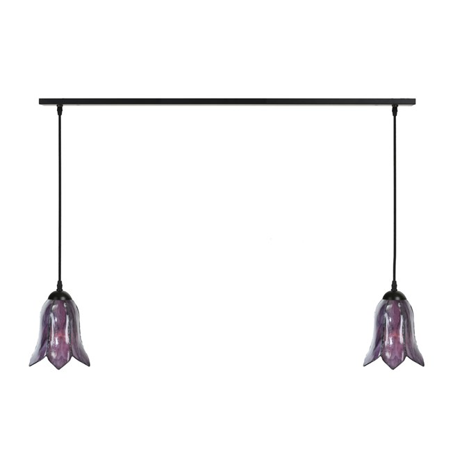 2 x Tiffany Gentian Purple aan plafondbalk