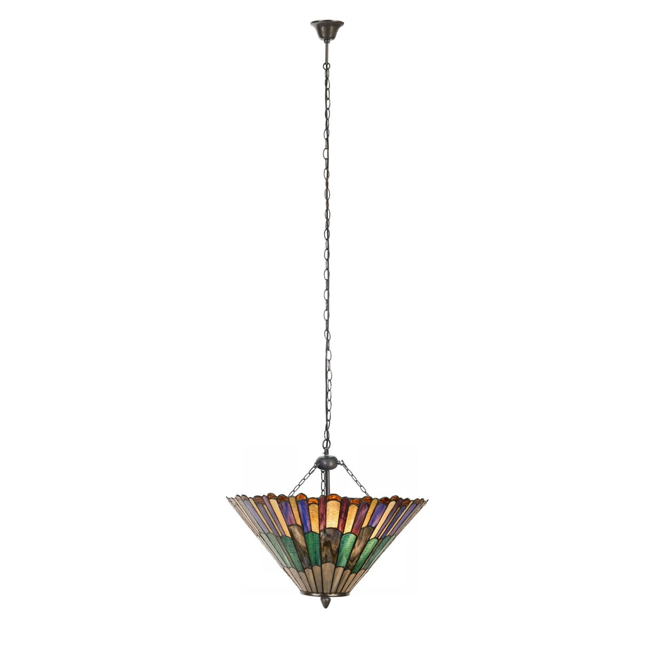 Tiffany hanglamp aan ketting 