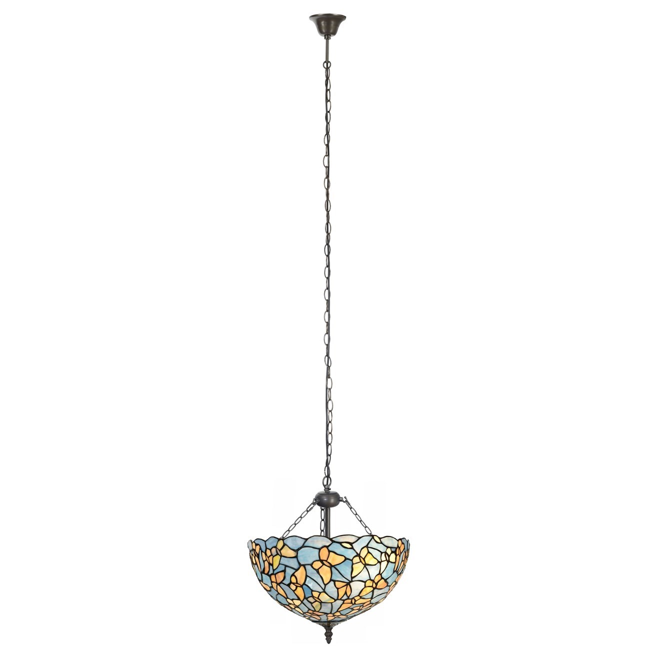 Tiffany hanglamp aan ketting 