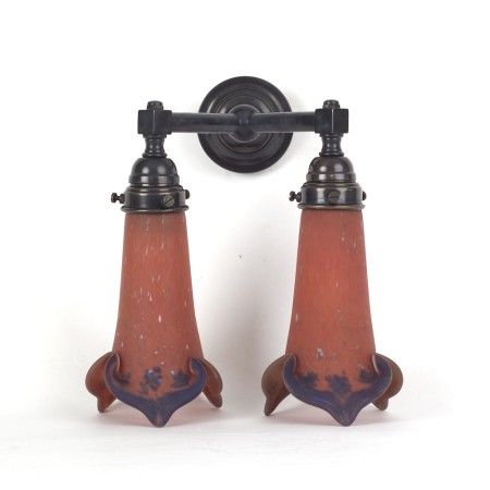 Wandlamp Pâte-de-verre V-vorm Slank