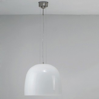 Hanglamp Koepel aan staaldraden.