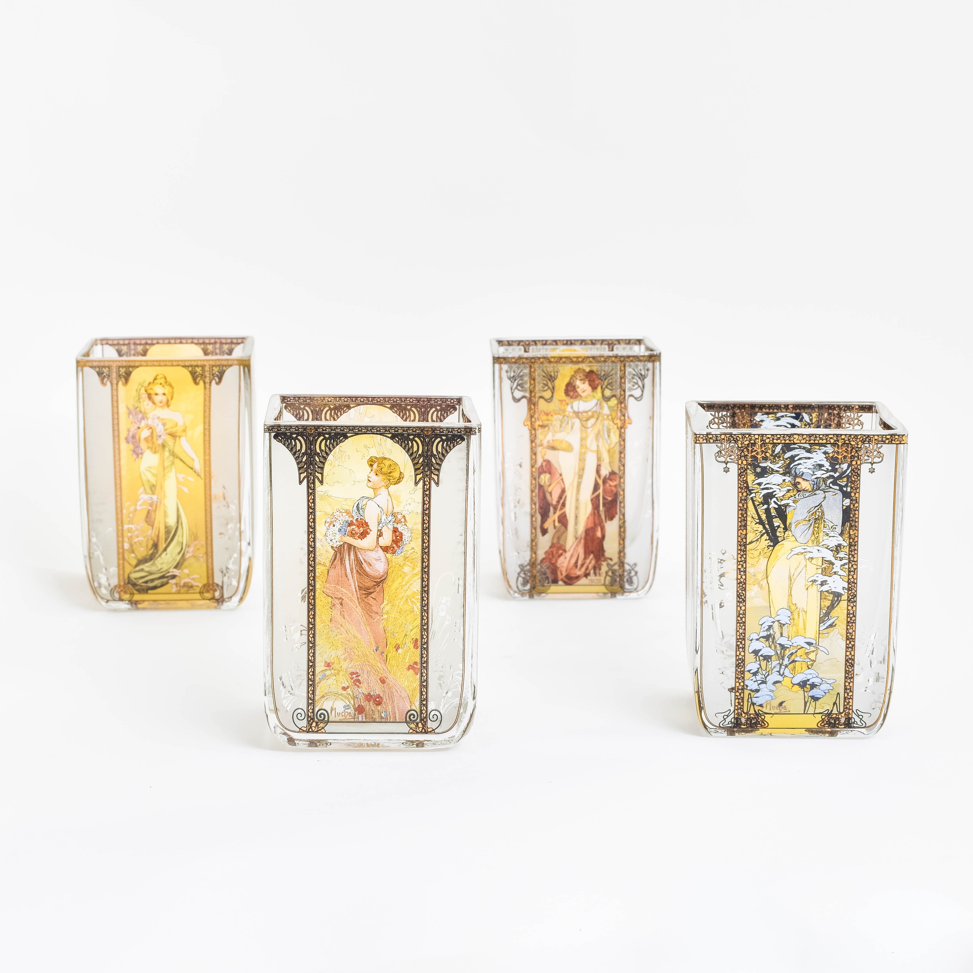 Windlichten The Four Seasons Mucha