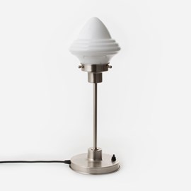 Slanke Tafellamp Acorn Small 20's Matnikkel