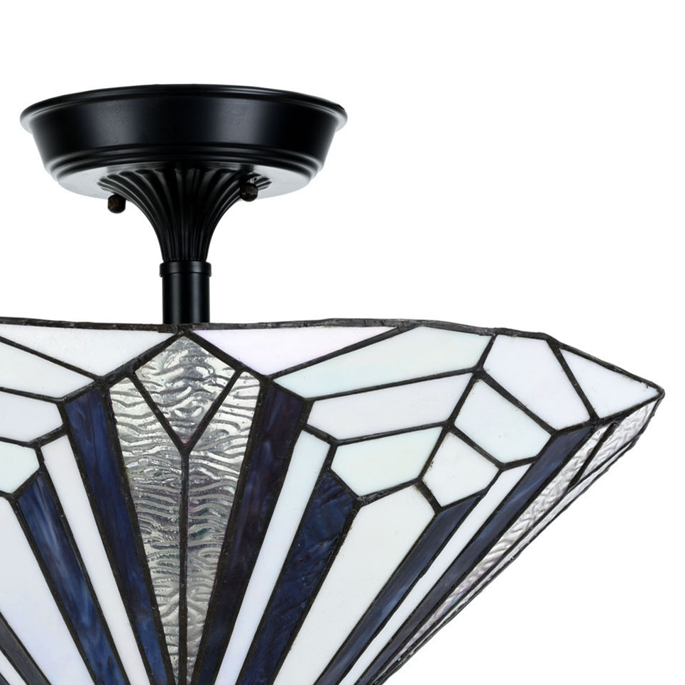 French Art Deco Tiffany Plafonnière