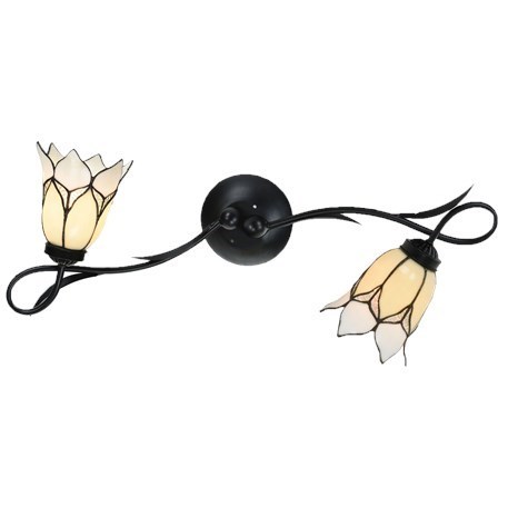 Tiffany Wandlamp/plafonnière Lovely Flower White 2
