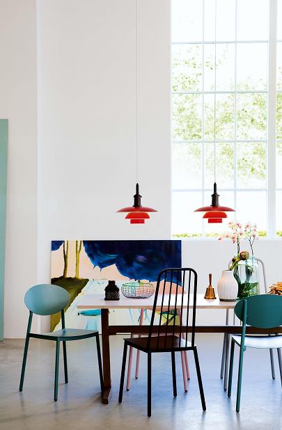 Sfeerimpressie Louis Poulsen PH 3½-3 in rood